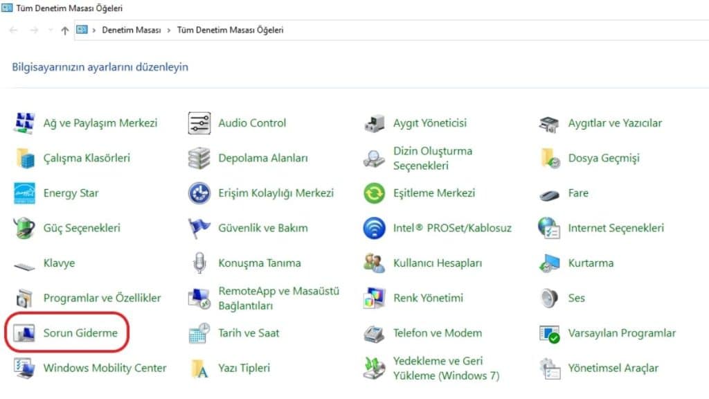 Sorun Giderme Güncellemeleri Yüklemek ve Windows Update'i Çalıştırmak