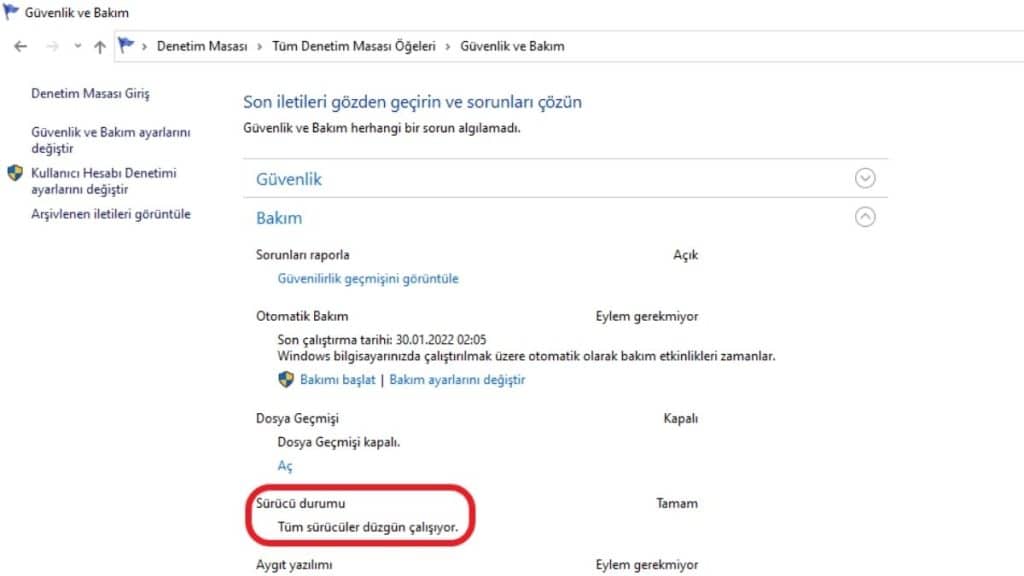 Windows Modules Installer Worker için Sürücü Durumunu Kontrol Etme Disk Hatalarını Kontrol Etmek