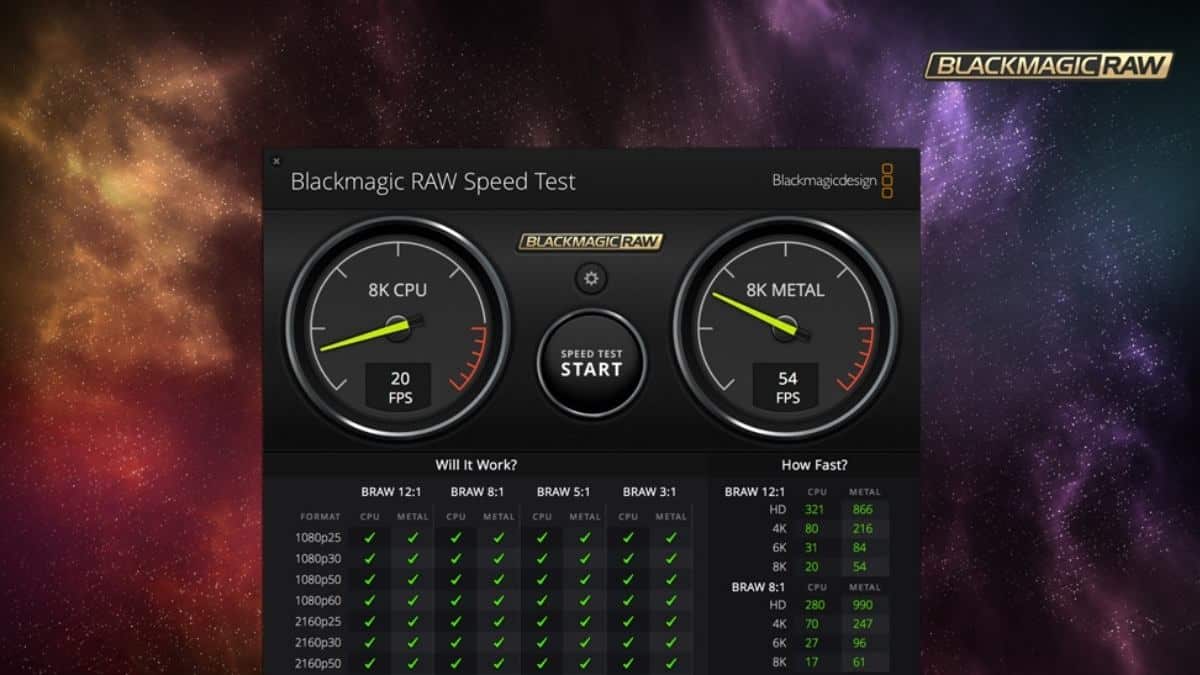 Blackmagic Disk Speed Test