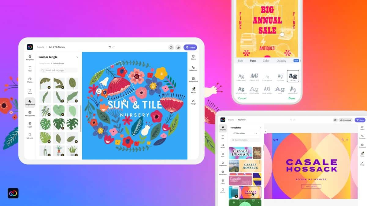 Şablon Çeşitliliği için Canva mı Adobe Express mi